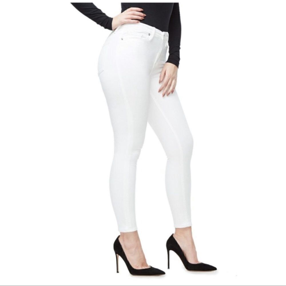 Good American Good Leg Crop Skinny Jeans 24 Plus White - Picture 4 of 12